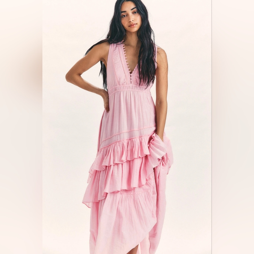 LOVESHACKFANCY Pink Jordie Dress